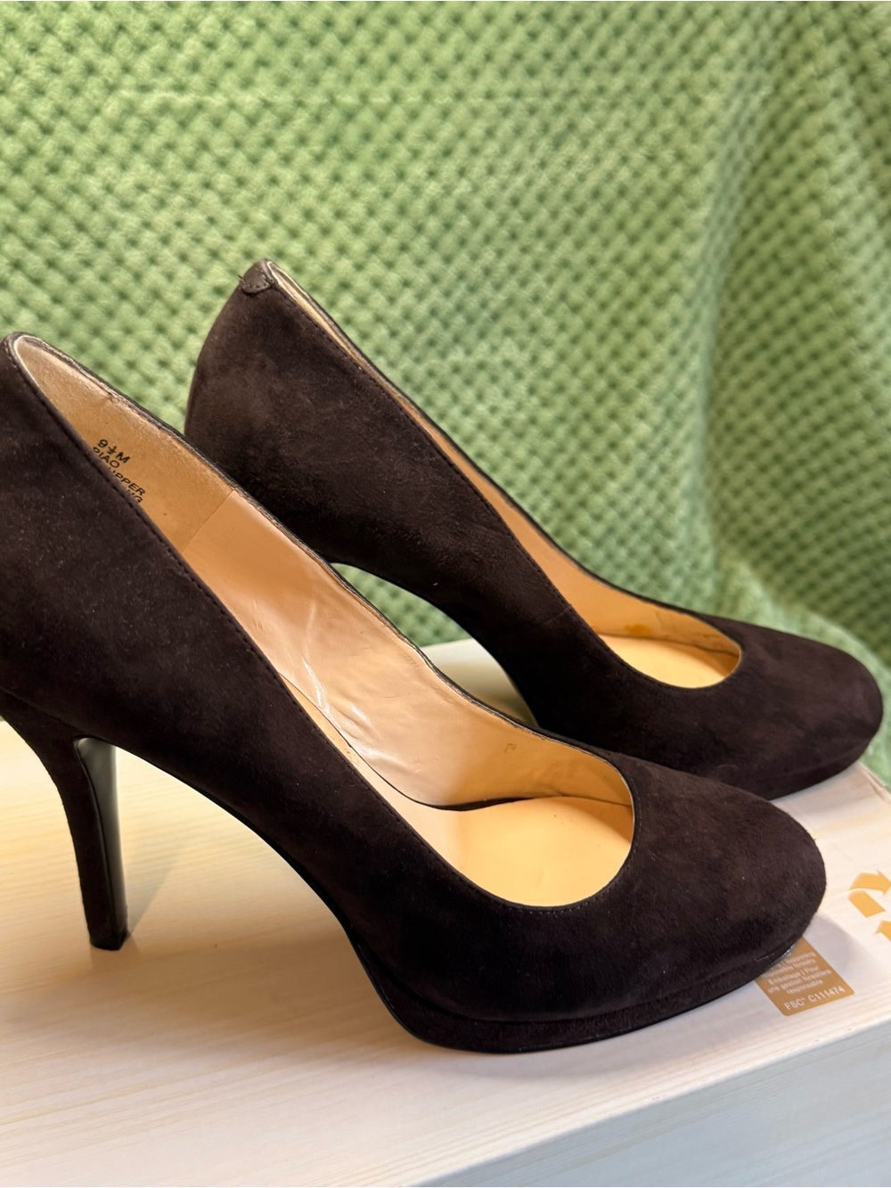 Nine West Dark Brown Suede High Heel Pumps